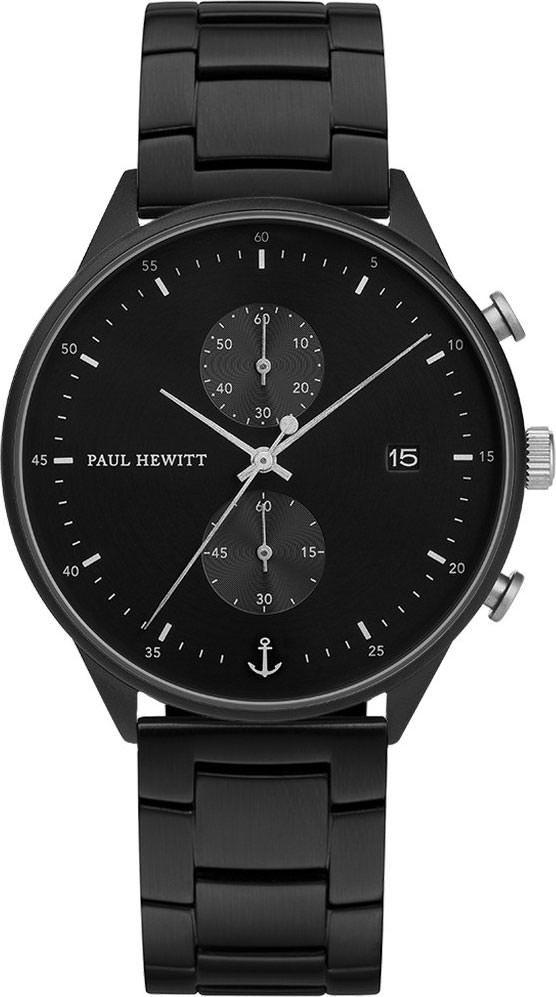 Paul Hewitt Chrono  Black Dial 42 mm Quartz Watch For Men - 1