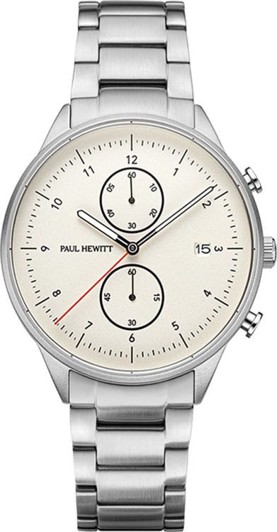 Paul Hewitt Chrono  White Dial 42 mm Quartz Watch For Men - 1