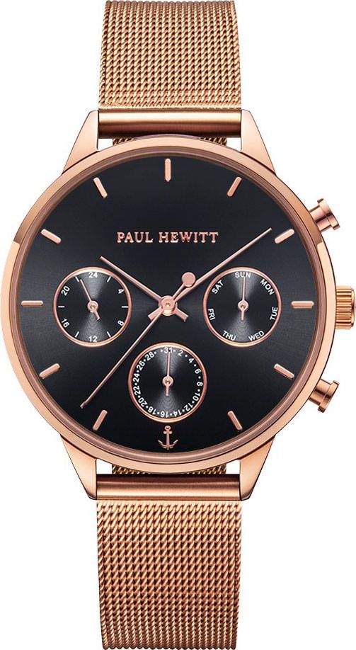 Paul Hewitt Everpulse  Black Dial 38 mm Quartz Watch For Women - 1