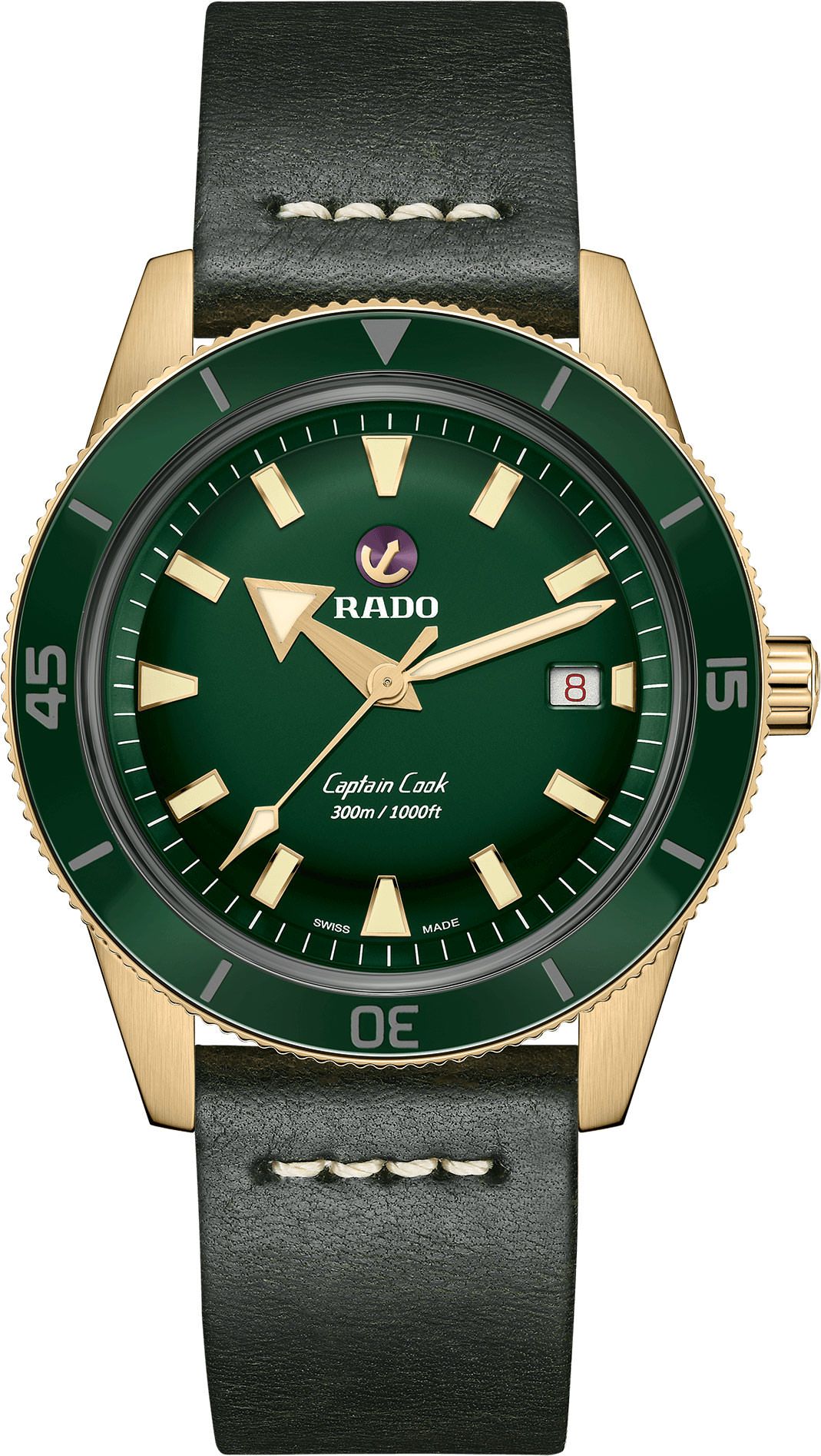 Rado Captain Cook  Green Dial 42 mm Automatic Watch For Men - 1