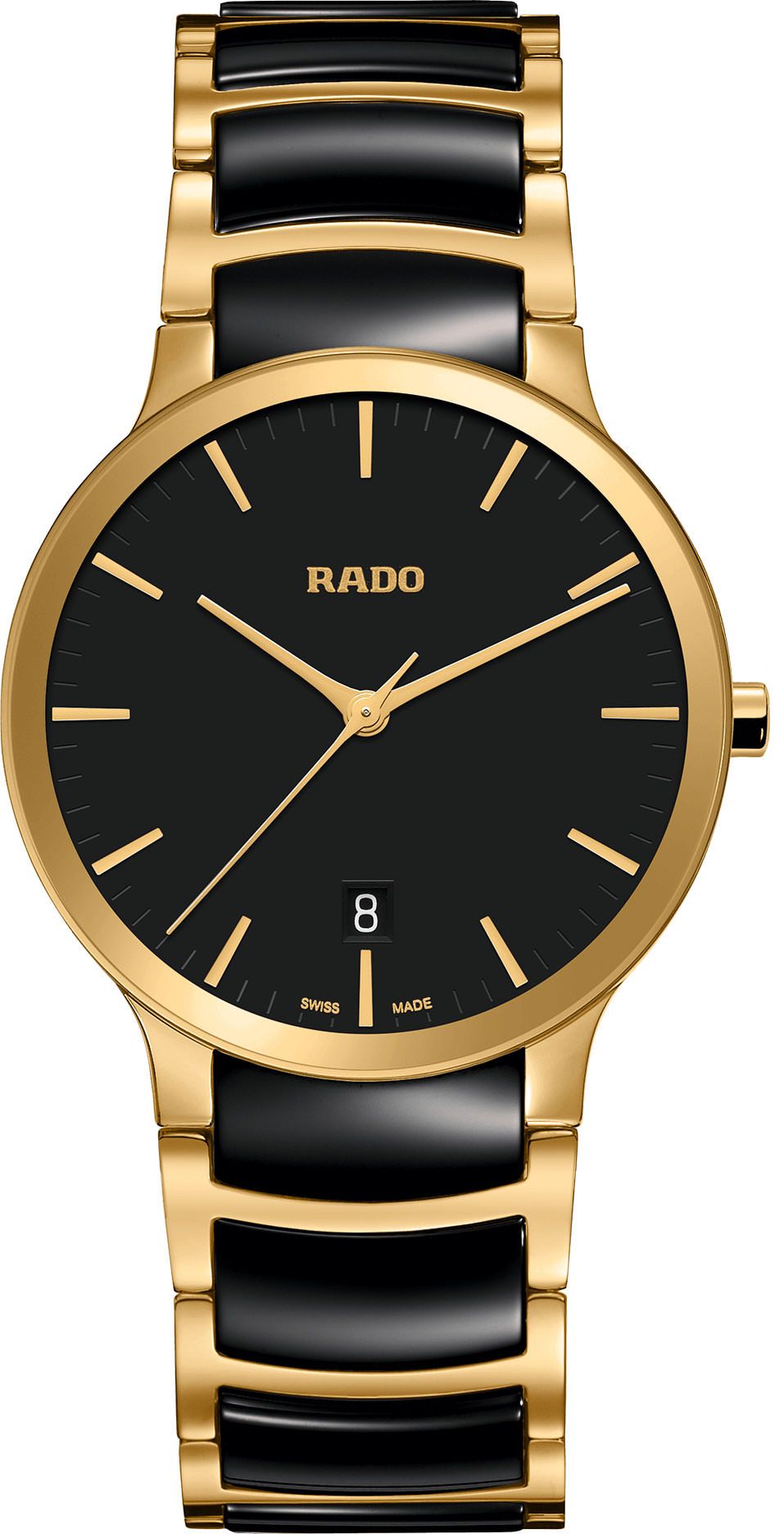 Rado Centrix  Black Dial 38 mm Quartz Watch For Men - 1