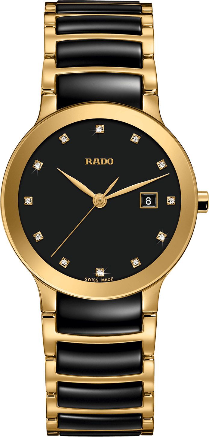 Rado Centrix  Black Dial 28 mm Quartz Watch For Women - 1