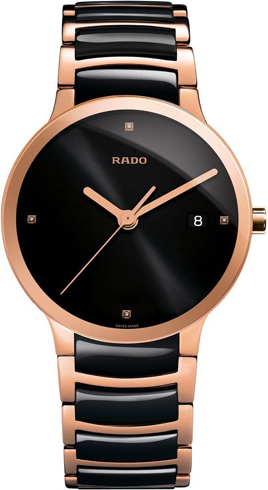 Rado Centrix  Black Dial 38 mm Quartz Watch For Men - 1