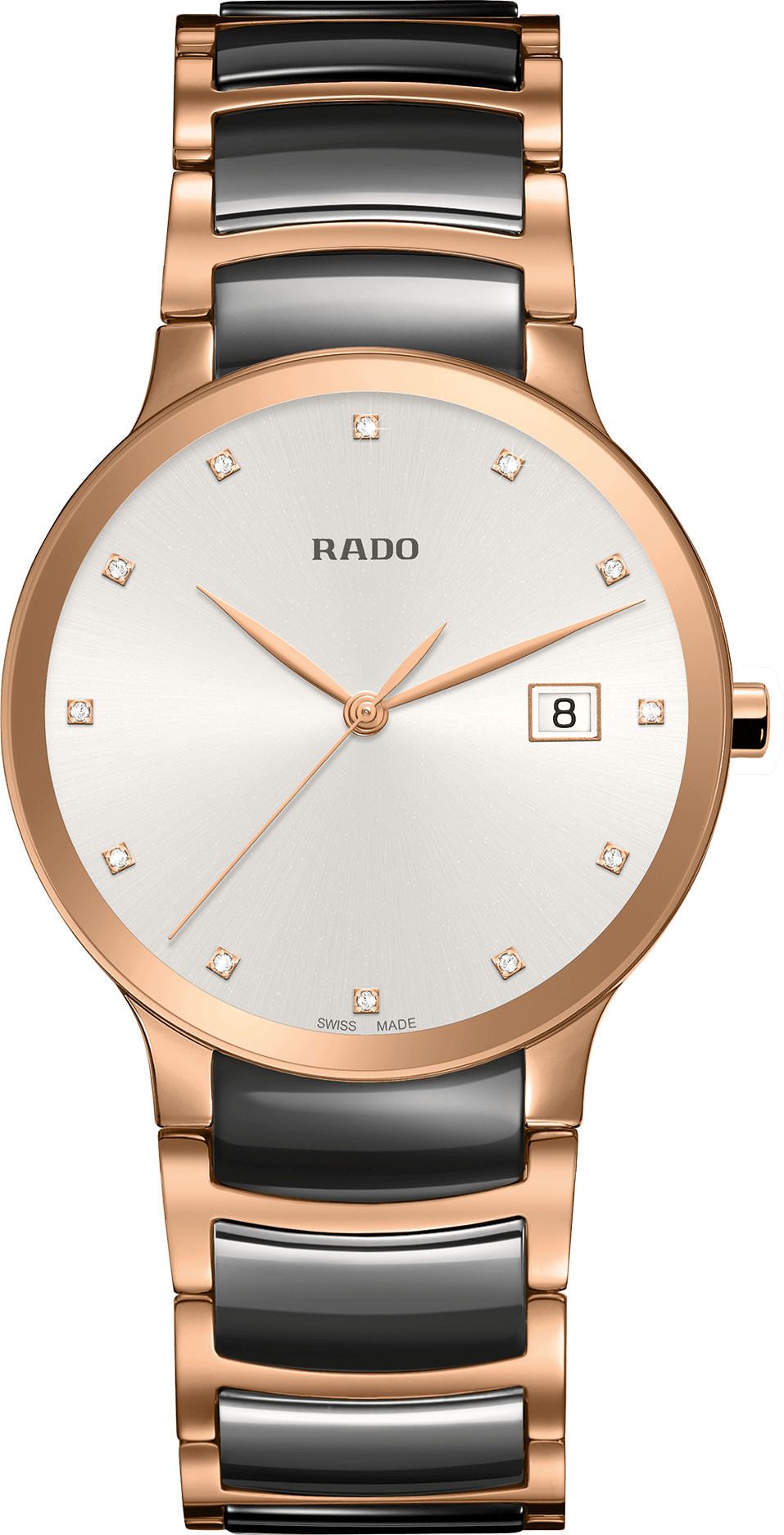 Rado Centrix  Silver Dial 38 mm Quartz Watch For Men - 1