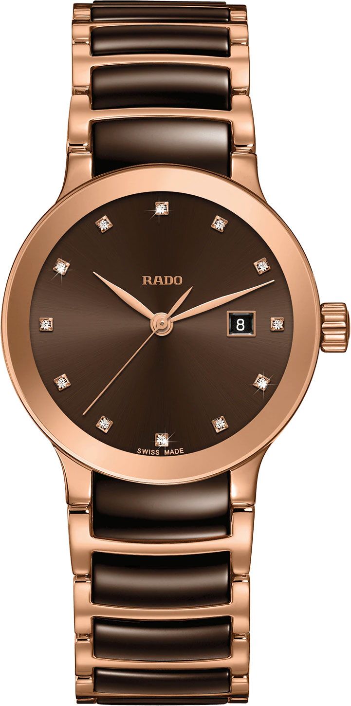 Rado Centrix  Brown Dial 28 mm Quartz Watch For Women - 1