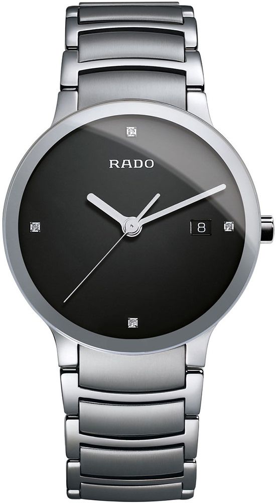 Rado Centrix  Black Dial 38 mm Quartz Watch For Men - 1