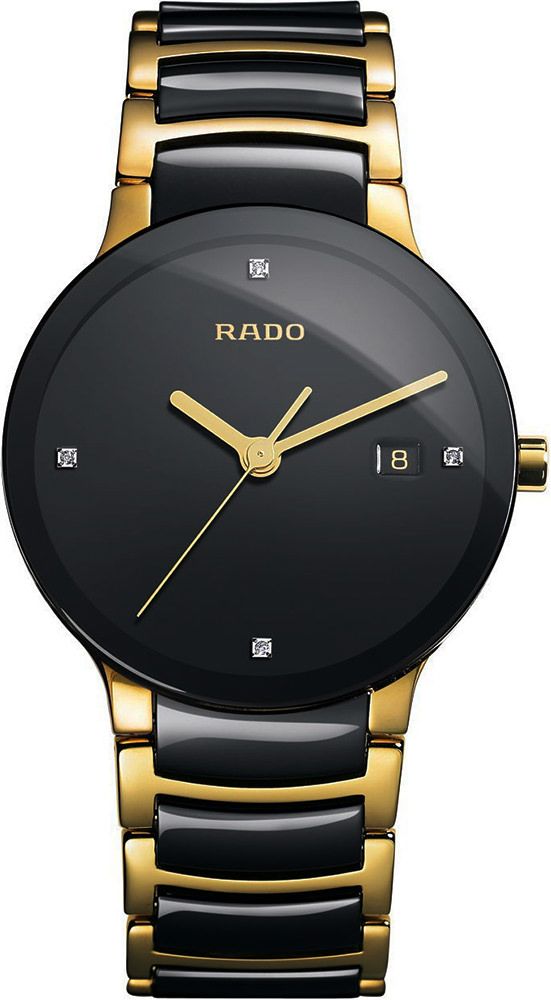 Rado Centrix  Black Dial 38 mm Quartz Watch For Men - 1