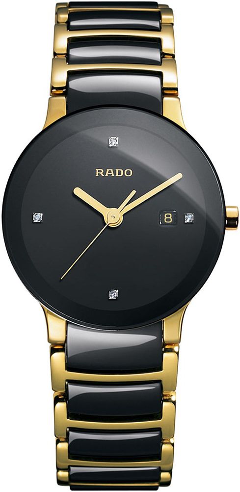 Rado Centrix  Black Dial 28 mm Quartz Watch For Women - 1