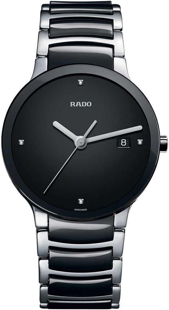 Rado Centrix  Black Dial 38 mm Quartz Watch For Men - 1