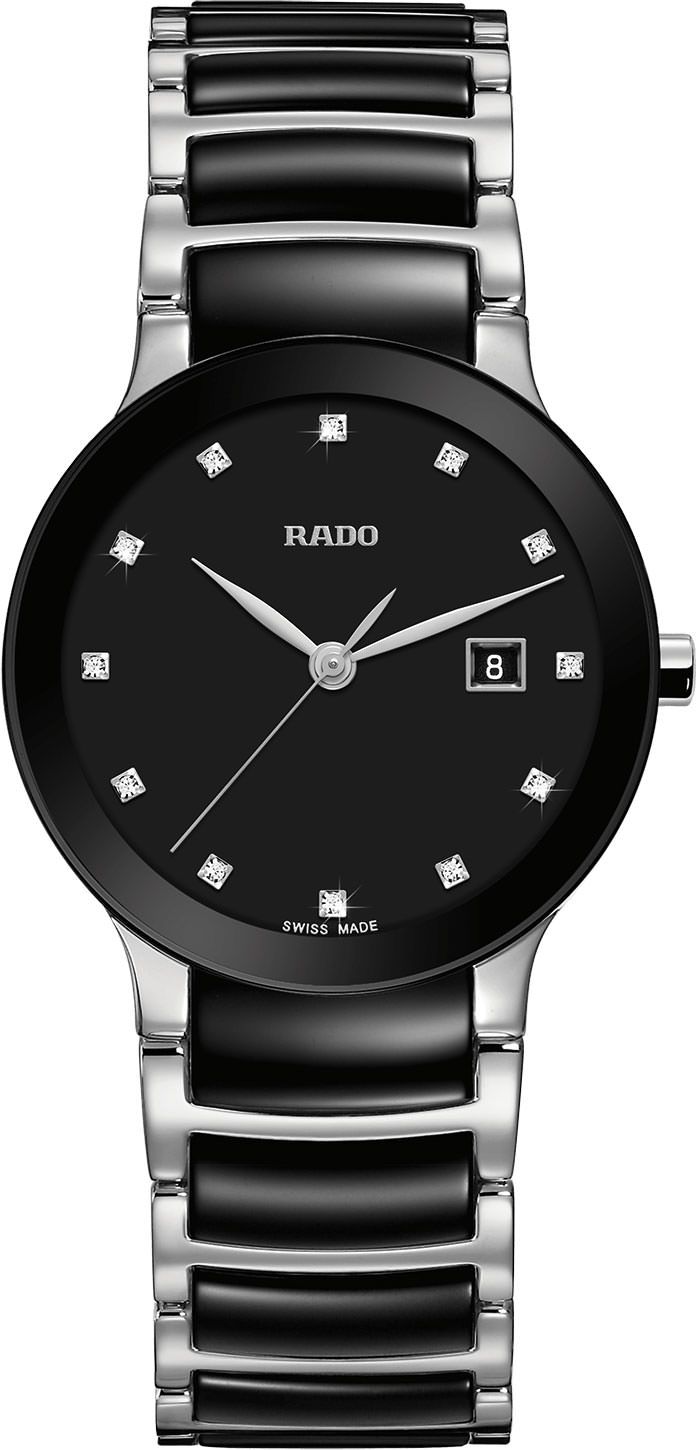 Rado Centrix  Black Dial 28 mm Quartz Watch For Women - 1