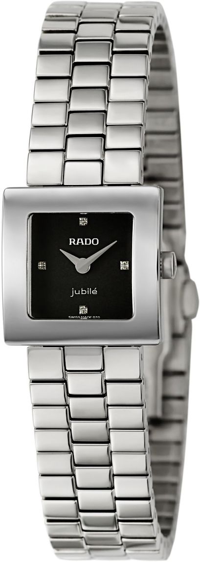 Rado DiaStar Original  Black Dial 20 mm Quartz Watch For Women - 1