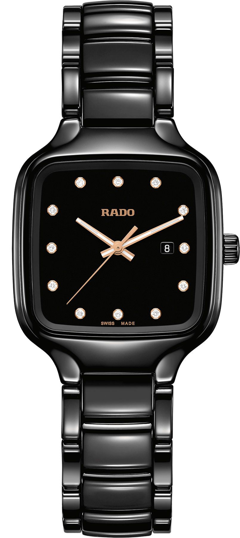 Rado True Square  Black Dial 29 mm Quartz Watch For Women - 1