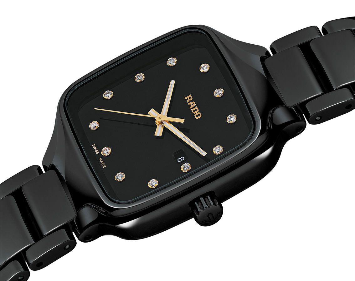 Rado True Square  Black Dial 29 mm Quartz Watch For Women - 5