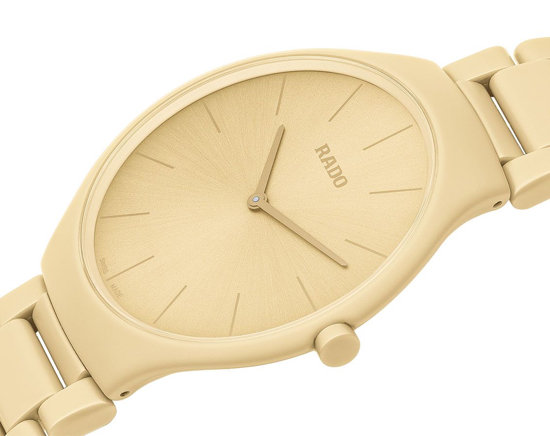 Rado True Thinline  Cream Dial 39 mm Quartz Watch For Unisex - 3