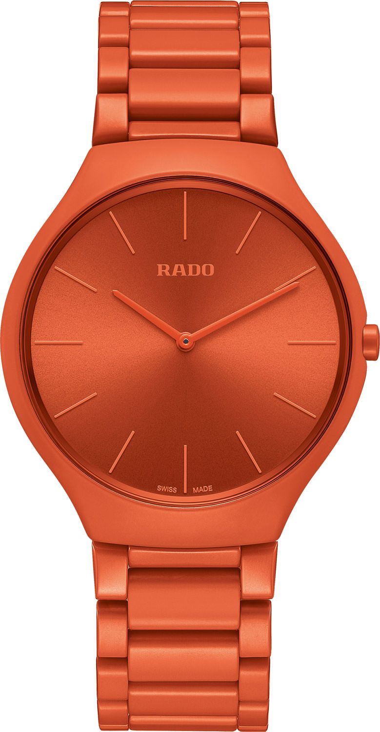 Rado True Thinline  Red Dial 39 mm Quartz Watch For Unisex - 1