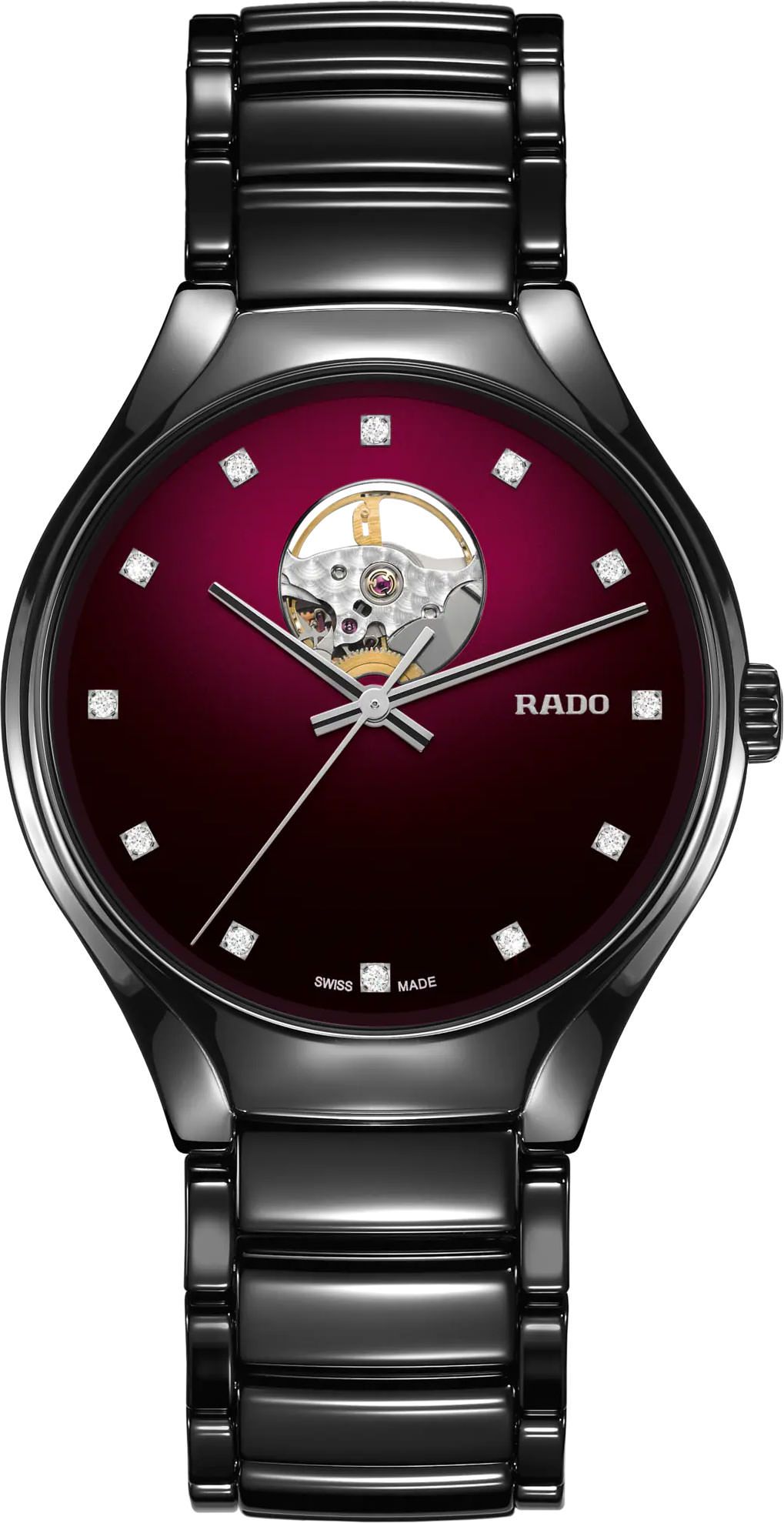 Rado True  Red Dial 40 mm Automatic Watch For Unisex - 1