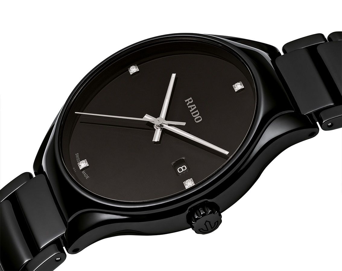 Rado True  Black Dial 40 mm Quartz Watch For Men - 3