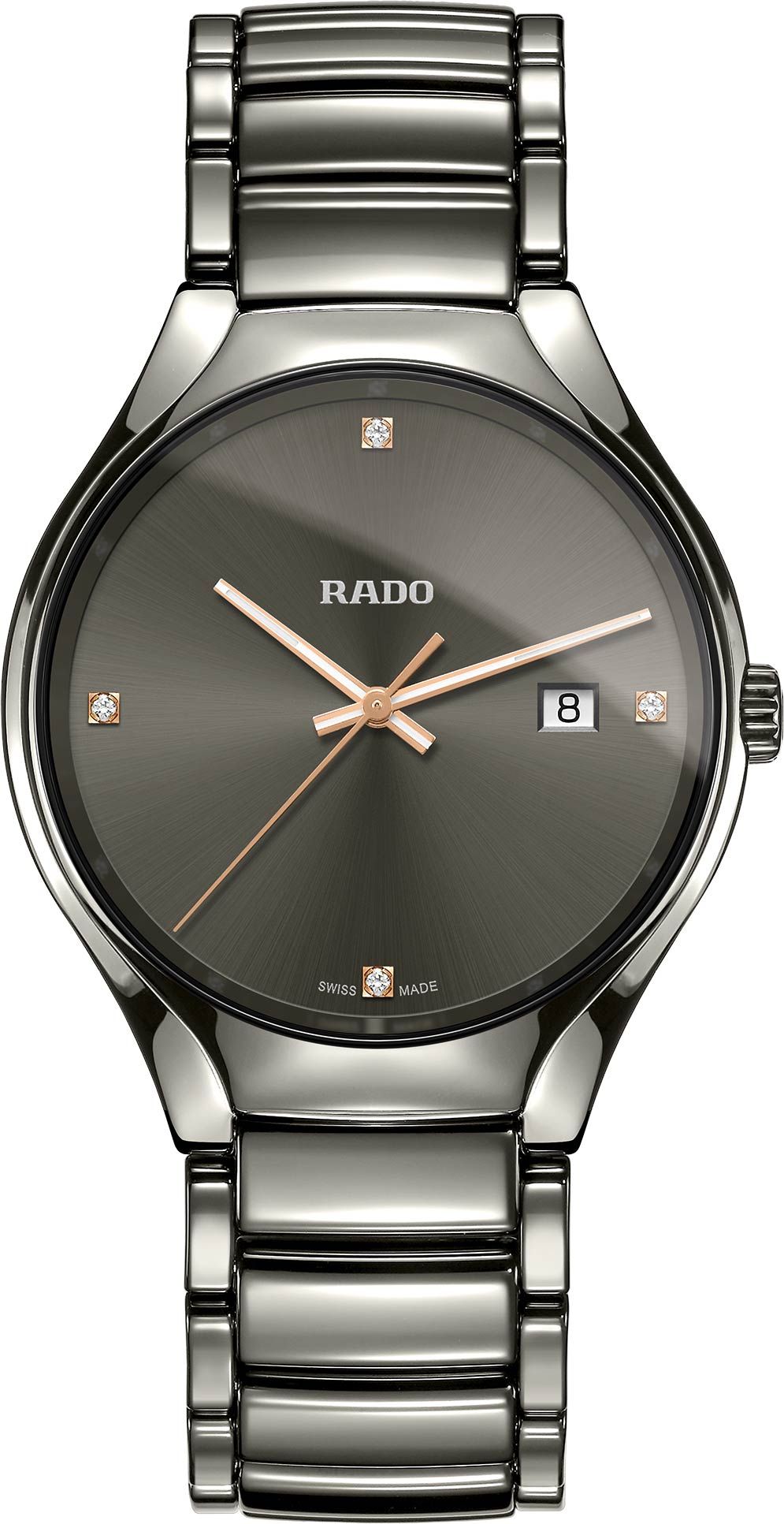 Rado True  Grey Dial 40 mm Quartz Watch For Men - 1