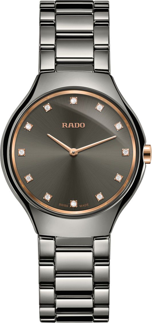 Rado True Thinline  Grey Dial 30 mm Quartz Watch For Women - 1