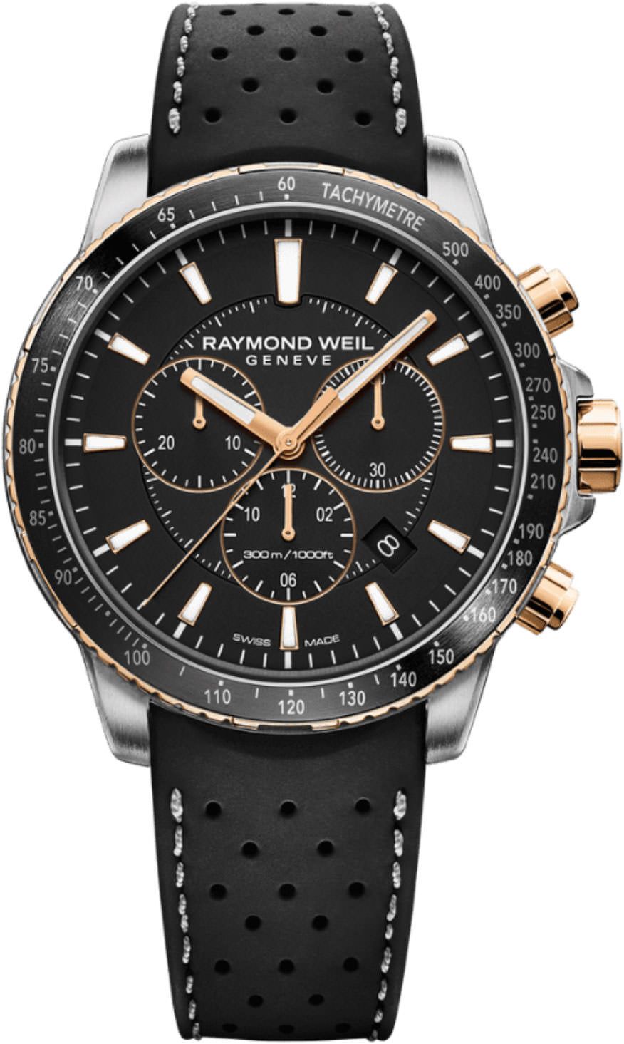 Raymond Weil Tango  Black Dial 43 mm Quartz Watch For Men - 1