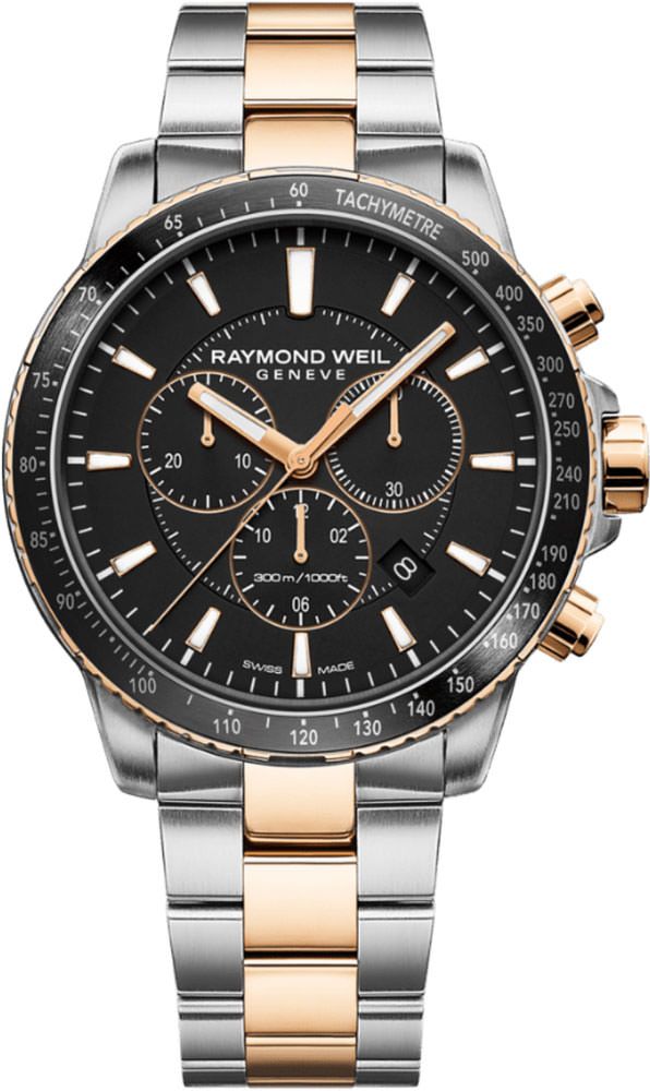 Raymond Weil Tango  Black Dial 44 mm Quartz Watch For Men - 1