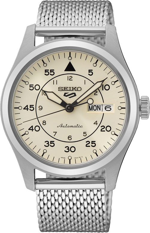 Seiko 5 Sports Field Suits Style Ivory Dial 39.4 mm Automatic Watch For Men - 1