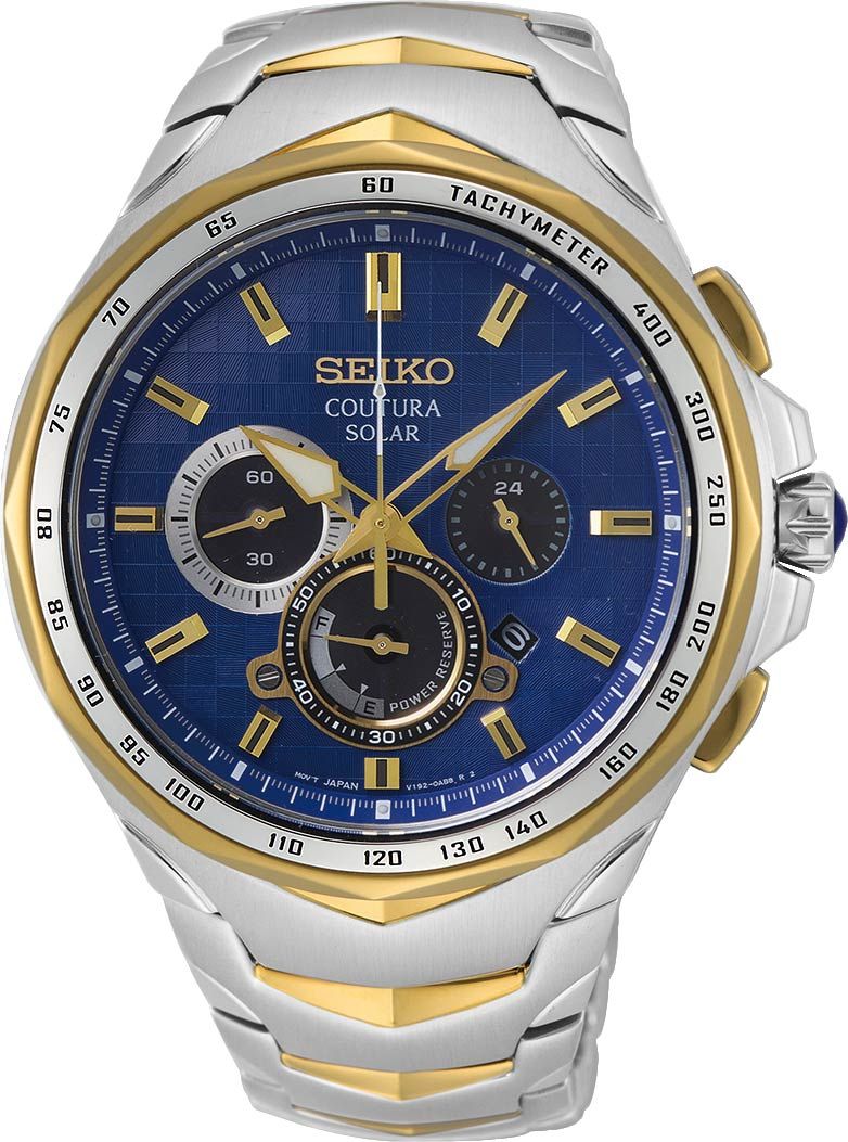 Seiko Coutura  Blue Dial 45.5 mm Solar Powered Watch For Men - 1