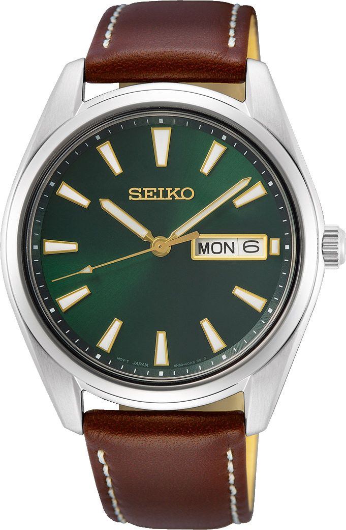 Seiko Dress  Green Dial 40.2 mm Quartz Watch For Men - 1