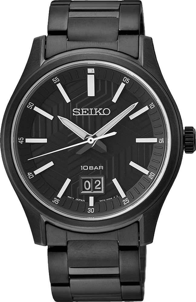 Seiko Dress  Black Dial 39.5 mm Quartz Watch For Men - 1