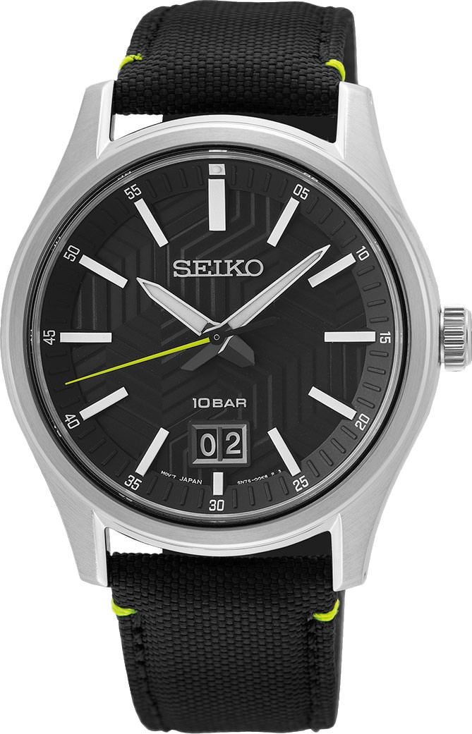 Seiko Dress  Black Dial 39.5 mm Quartz Watch For Men - 1