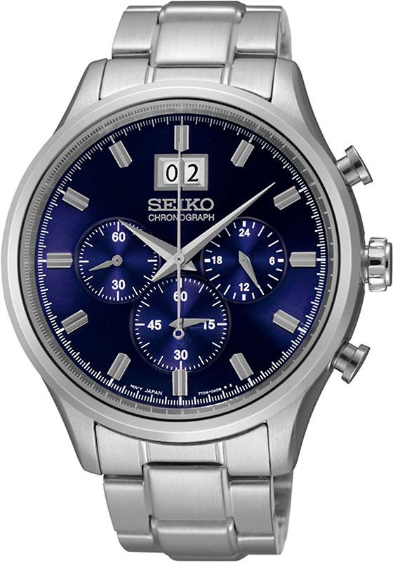 Seiko Lord  Blue Dial 46 mm Quartz Watch For Men - 1