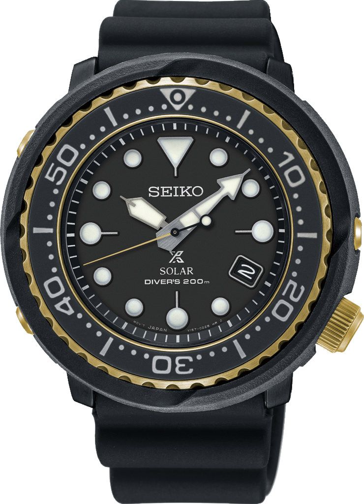 Seiko Prospex Sea Black Dial 46.7 mm Quartz Watch For Men - 1