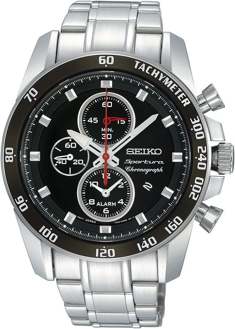 Seiko Sportura  Black Dial 42 mm Quartz Watch For Men - 1