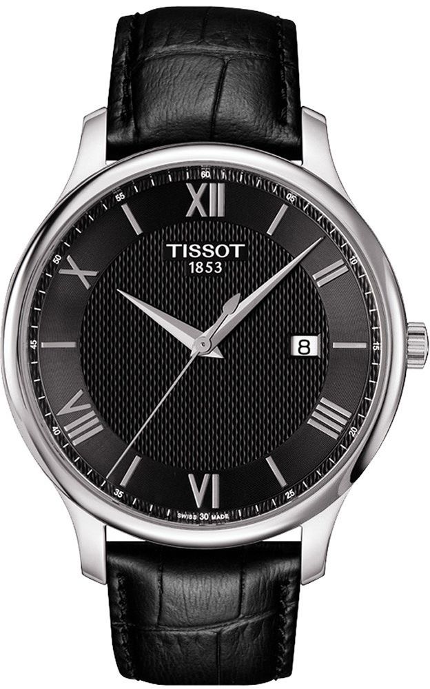 Tissot T-Classic Tissot Tradition Black Dial 42 mm Quartz Watch For Men - 1