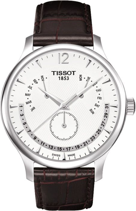 Tissot T-Classic Tissot Tradition Silver Dial 42 mm Quartz Watch For Men - 1