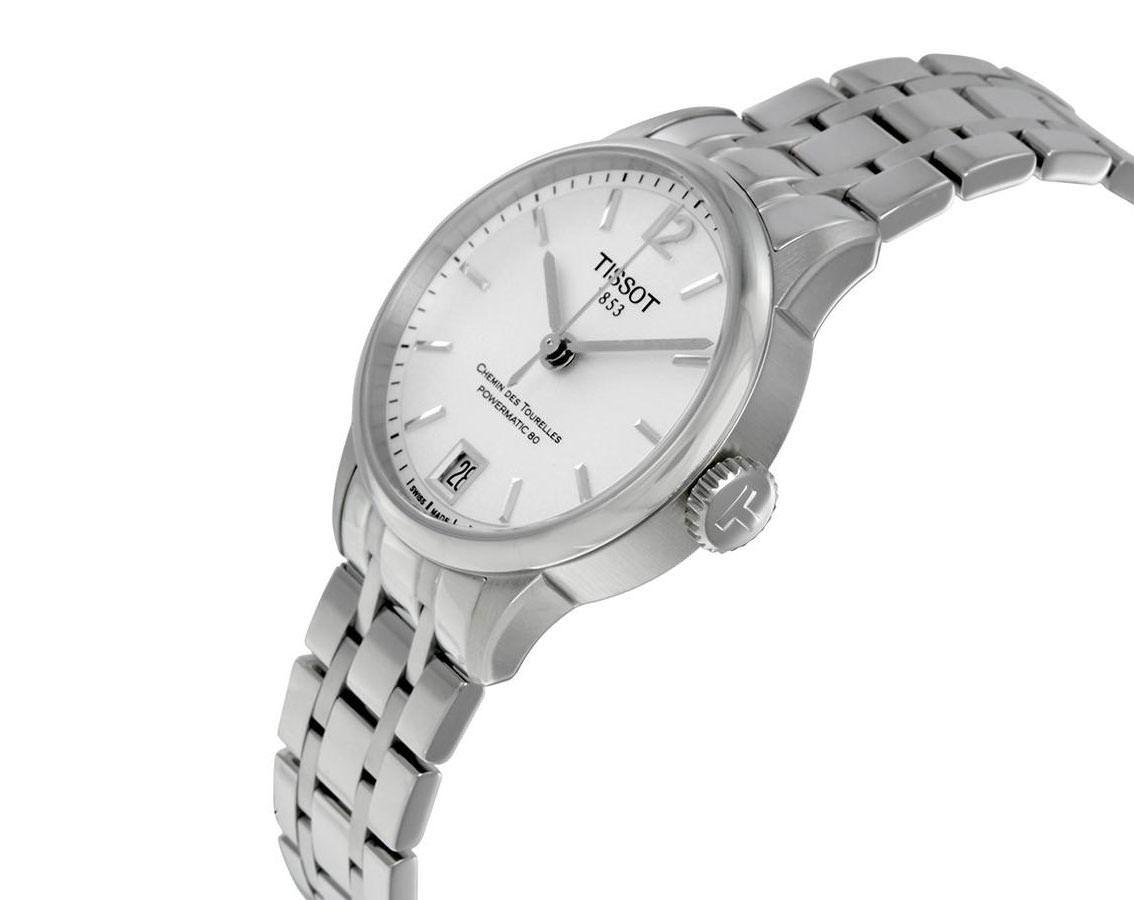 Tissot T-Classic Tissot Chemin Des Tourelles White Dial 32 mm Automatic Watch For Women - 3