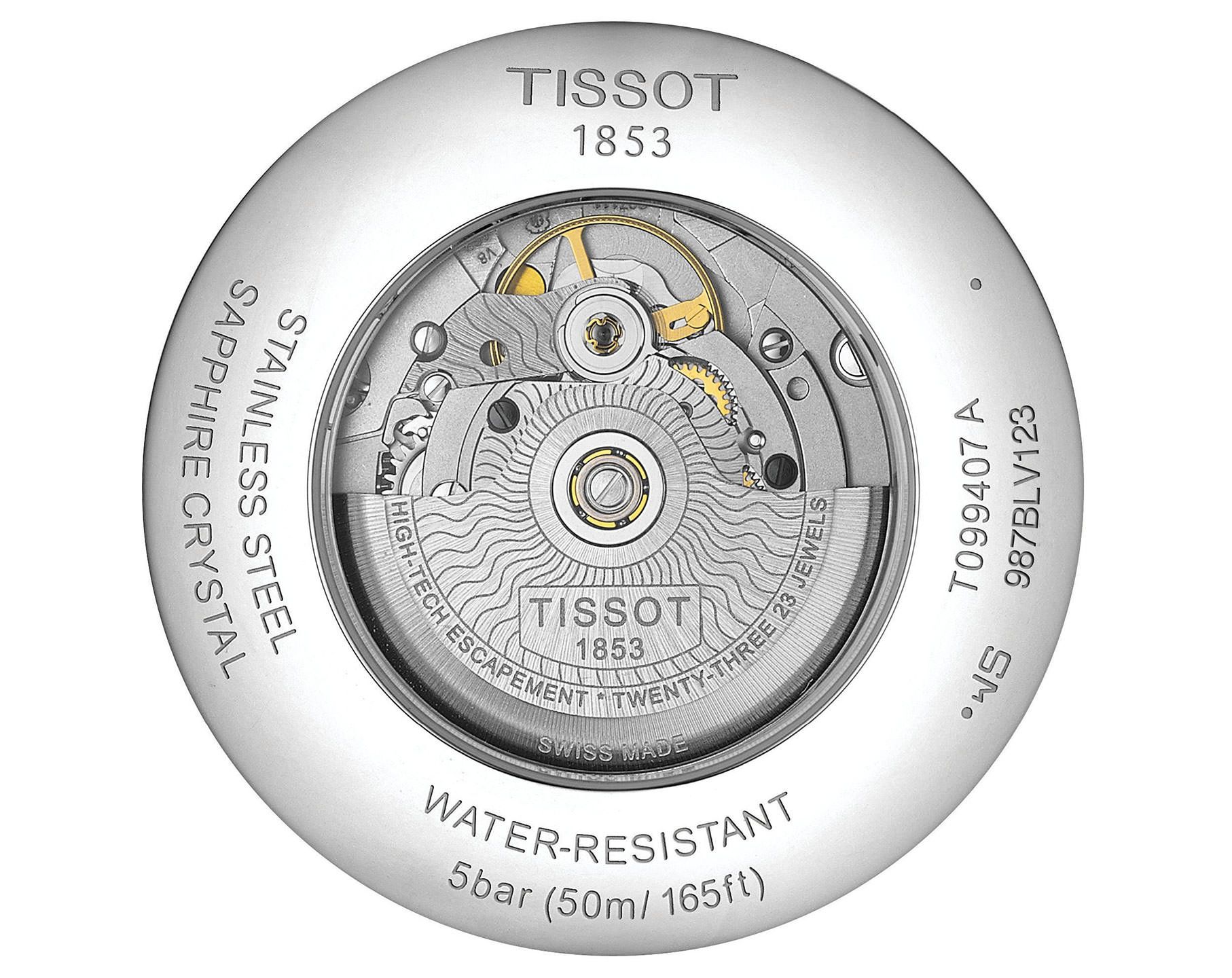 Tissot T-Classic Tissot Chemin Des Tourelles Silver Dial 42 mm Automatic Watch For Men - 2