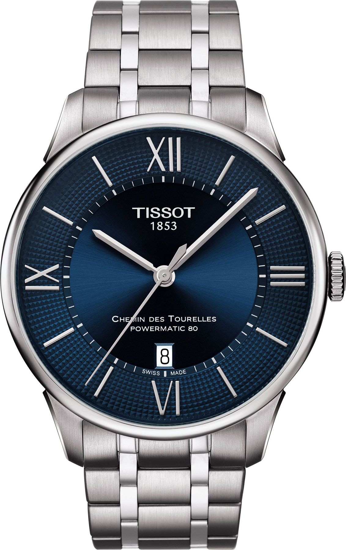 Tissot T-Classic Tissot Chemin Des Tourelles Blue Dial 42 mm Automatic Watch For Men - 1