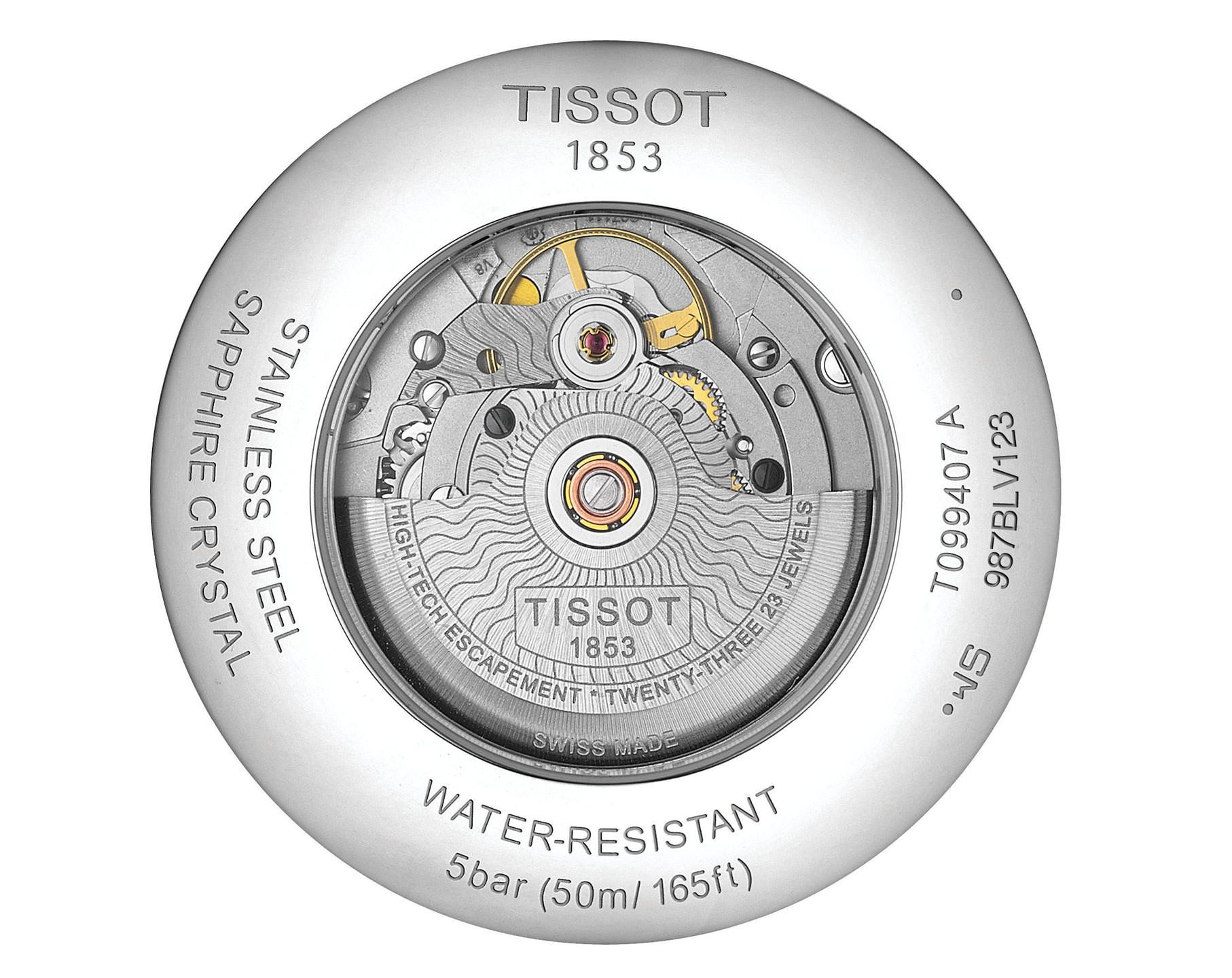 Tissot T-Classic Tissot Chemin Des Tourelles Silver Dial 42 mm Automatic Watch For Men - 3