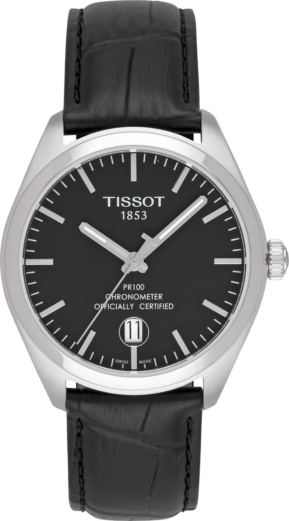 Tissot T-Classic Tissot PR 100 Black Dial 39 mm Quartz Watch For Men - 1