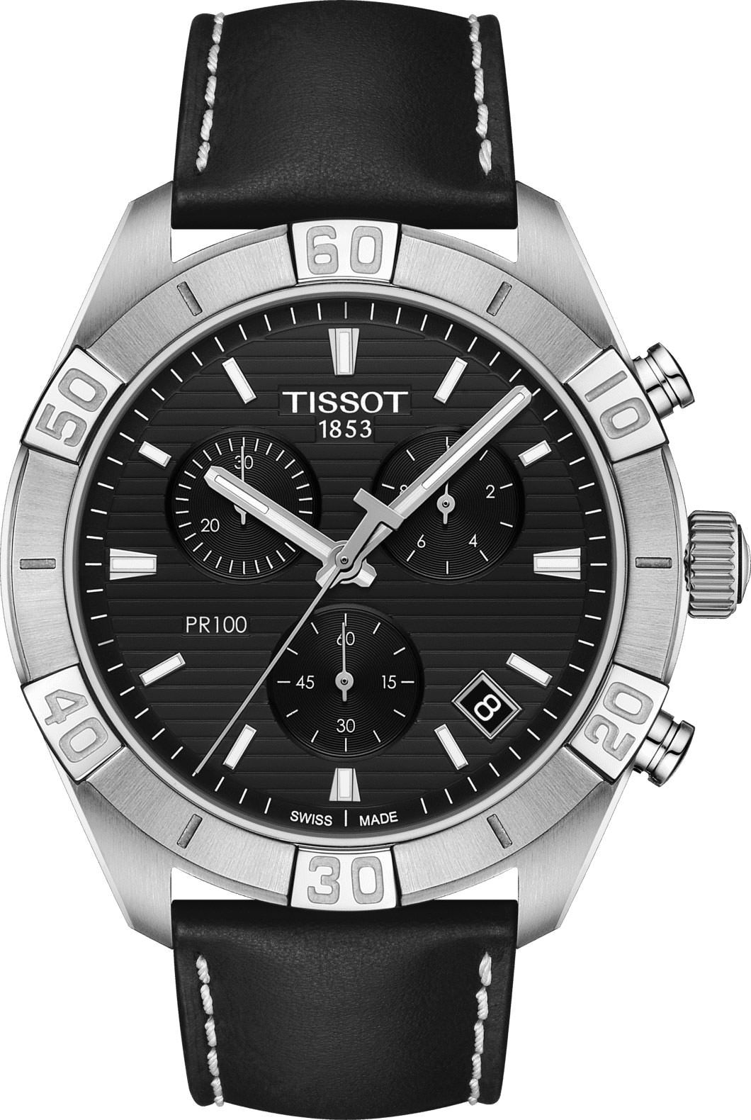 Tissot T-Classic Tissot PR 100 Black Dial 44 mm Quartz Watch For Men - 1