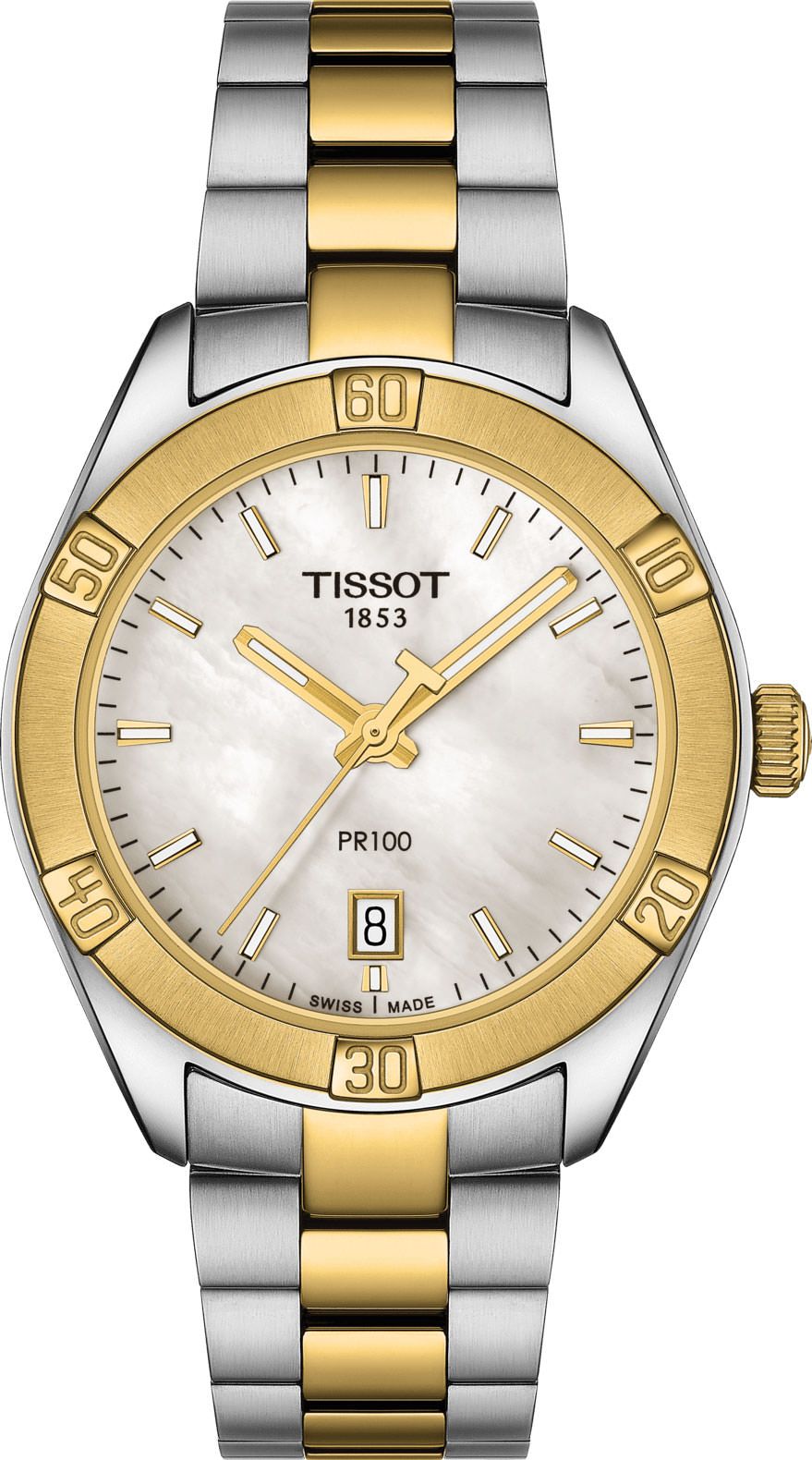 Tissot T-Classic Tissot PR 100 MOP Dial 36 mm Quartz Watch For Women - 1