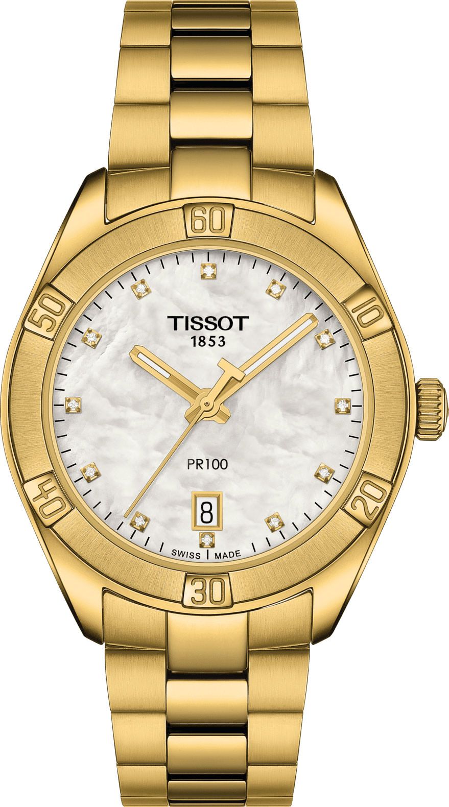 Tissot T-Classic Tissot PR 100 MOP Dial 36 mm Quartz Watch For Women - 1