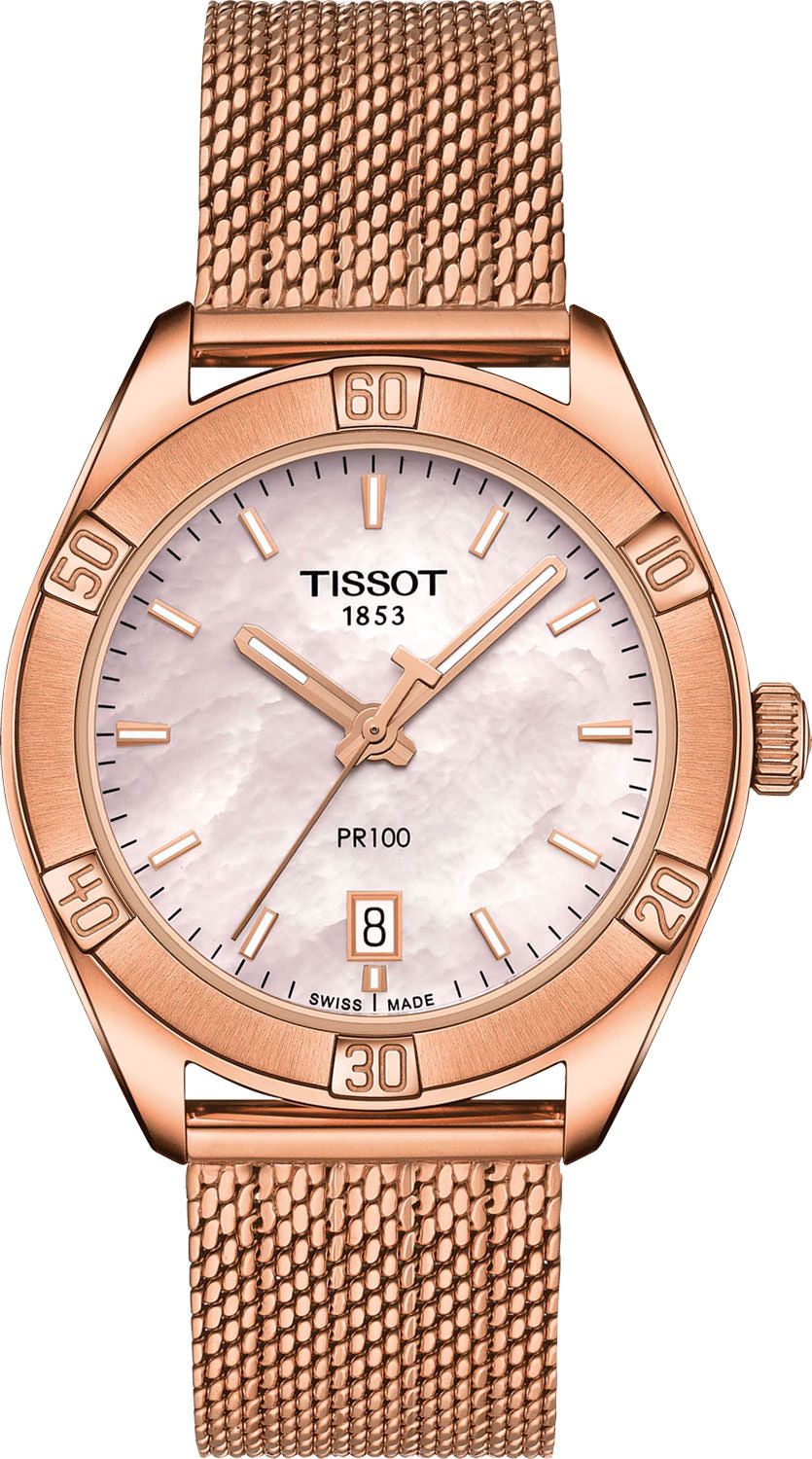 Tissot T-Classic Tissot PR 100 MOP Dial 36 mm Quartz Watch For Women - 1