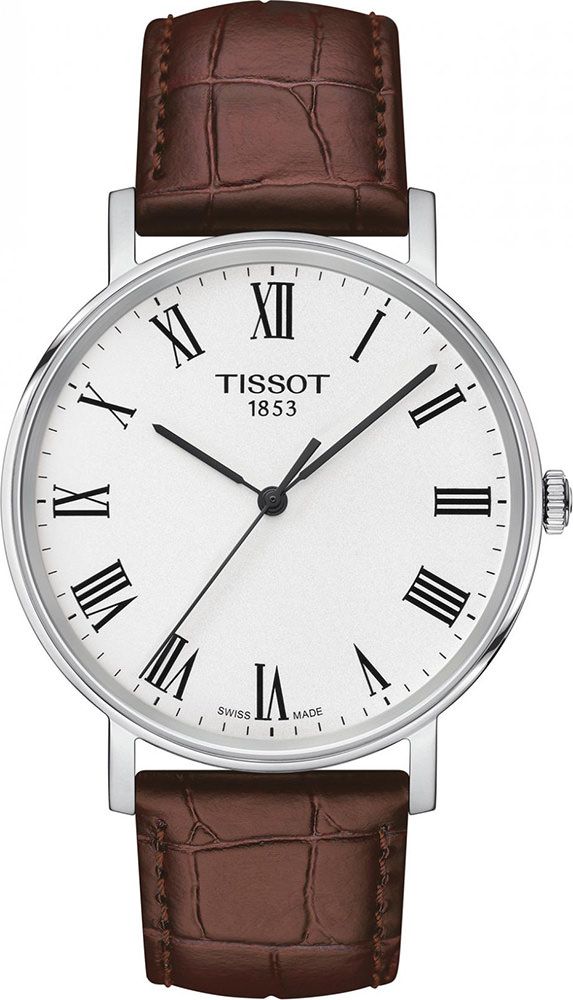 Tissot T-Classic Tissot Everytime Silver Dial 38 mm Quartz Watch For Men - 1