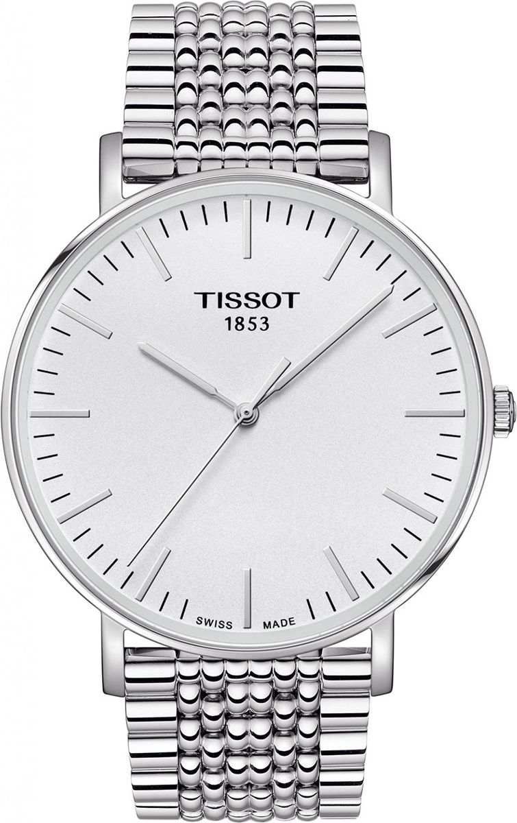 Tissot T-Classic Tissot Everytime Silver Dial 42 mm Quartz Watch For Men - 1