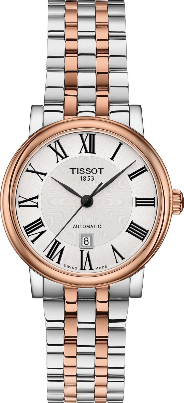 Tissot T-Classic Tissot Carson Silver Dial 30 mm Automatic Watch For Women - 1