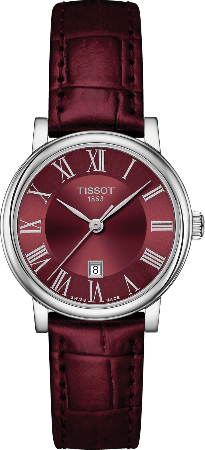 Tissot T-Classic Tissot Carson Red Dial 30 mm Quartz Watch For Women - 1