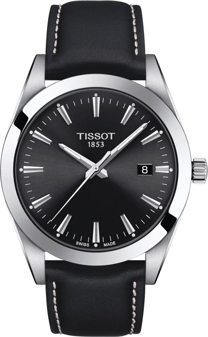 Tissot T-Classic Tissot Gentleman Black Dial 40 mm Quartz Watch For Men - 1