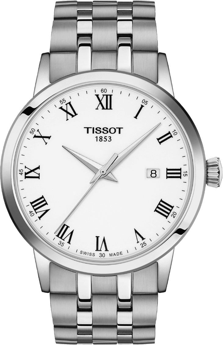 Tissot T-Classic Tissot Classic Dream White Dial 42 mm Quartz Watch For Men - 1